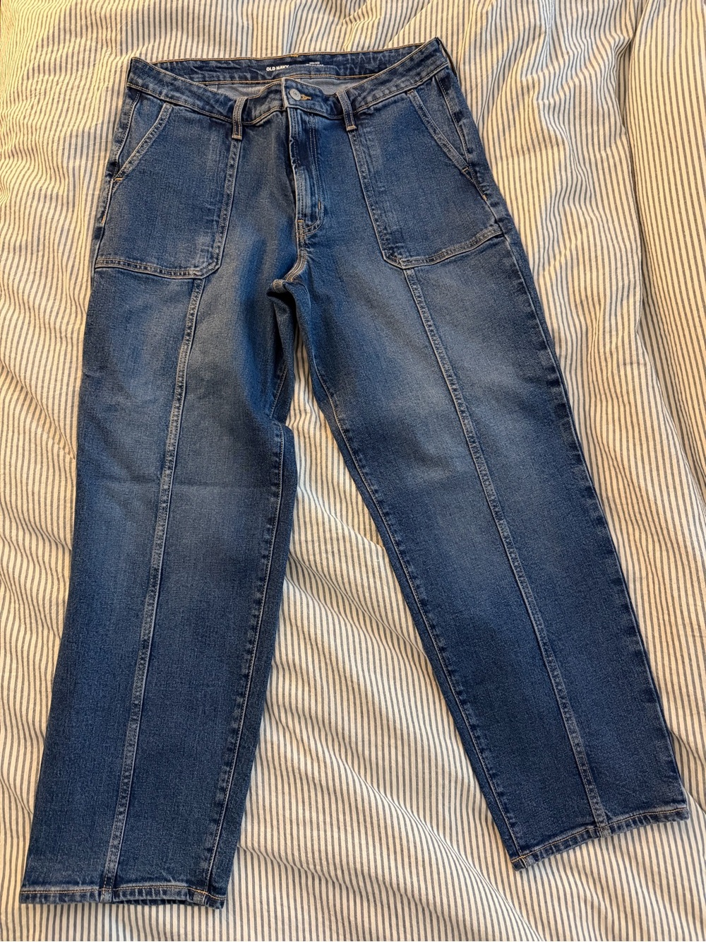 Old Navy High-Waisted OG Loose Utility Jeans Size 14 NWOT